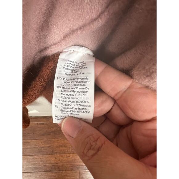 Madewell Color Block Alpaca Merino Wool Blend Cardigan Sweater Longline XXL - Picture 4 of 7